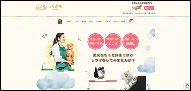 わんぷろ - 青森市新町にある犬のしつけ教室。世界基準の資格を持ったスタッフが指導を行います。