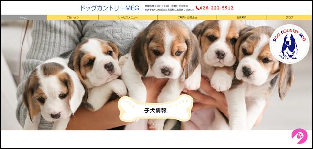 長野市 ペットショップ しつけ訓練教室 ドッグカントリーMEG
