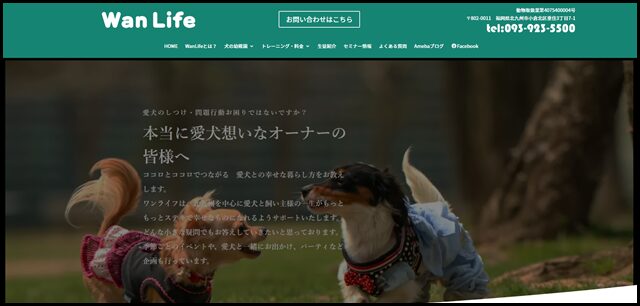 北九州で犬のしつけはワンライフ-wanlife-